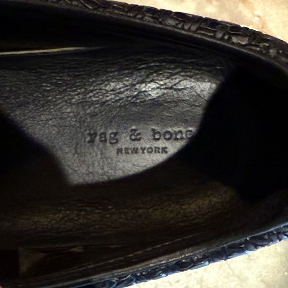 Women’s RAG & BONE woven black leather Velcro sneakers- Size 7 - Picture 13 of 13